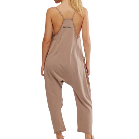 FP MOVEMENT HOT SHOT ONSIE MOCHA LATTE OVERSIZE YOGA RELAXED FIT MEDIUM - Picture 3 of 8